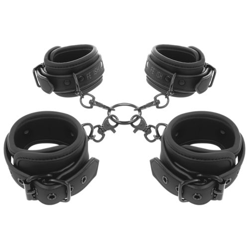 FETISH SUBMISSIVE HOGTIE AND CUFF SET