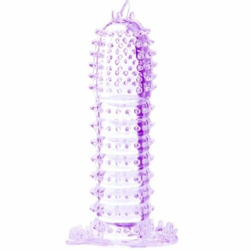 PENIS SLEEVE WITH STIMULATING POINTS PURPLE 14 CM